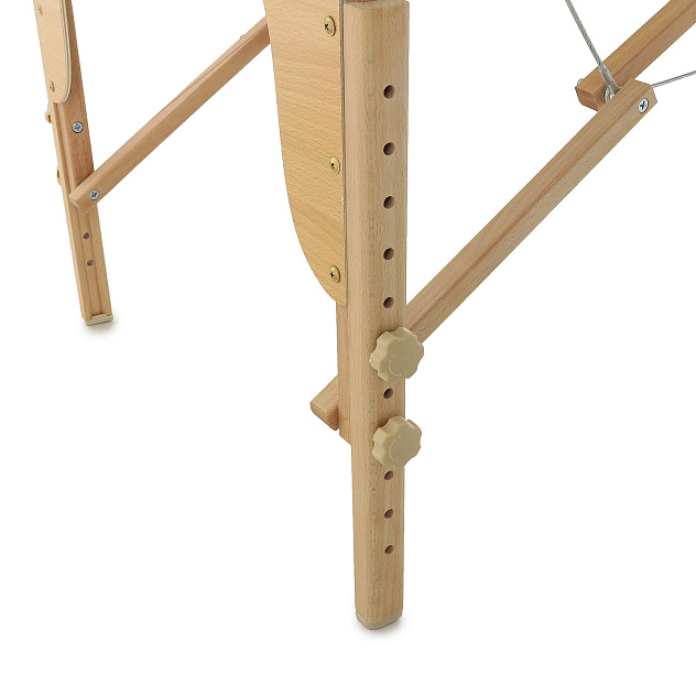 Стол массажный переносной на деревянной раме 2-секц белый/фиолетовый (PW2.20.13A-10)