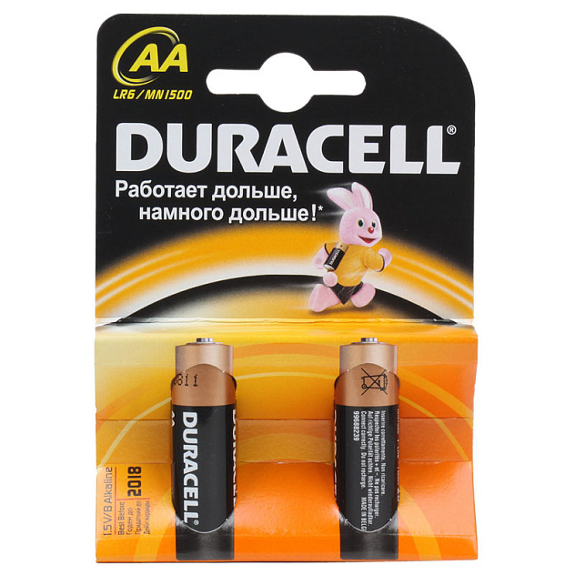 Элемент питания DURACELL АА 2 шт. LR6