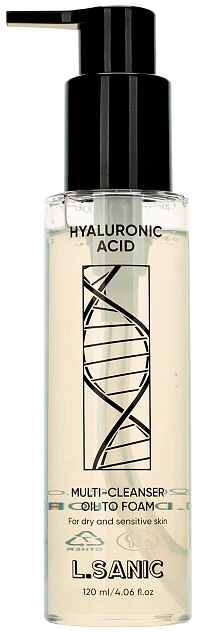 Масло-пенка гидрофильное с гиалуроновой кислотой, 120 мл.