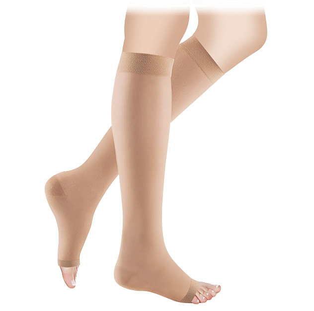 Гольфы компрессионные прозрачные (открытый носок) 2 класс Idealista ID-210T