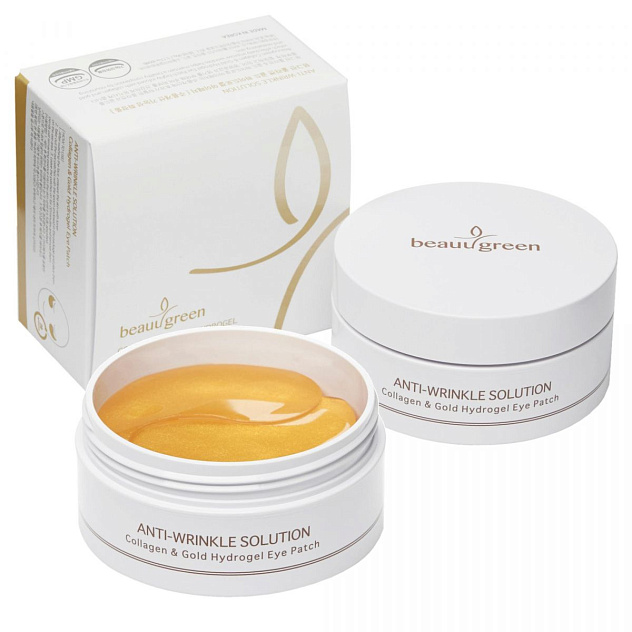 Маски-патчи для кожи вокруг глаз гидрогелевые с коллагеном и золотом Beauugreen Collagen, 60 шт