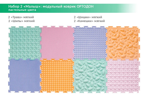 Коврик модульный ОРТОДОН "Малыш пастель"