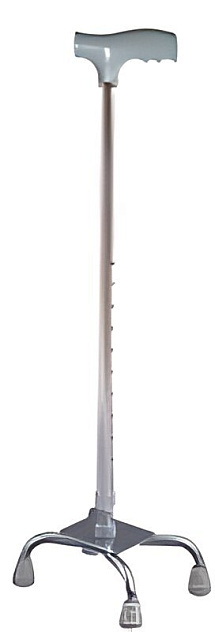 CA842 Трость 4-х опорная, с низким осн, с Т-обр ручкой