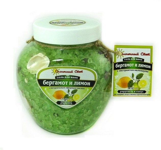 Соль для ванн Бергамот+Лимон Ракушки 1320 гр